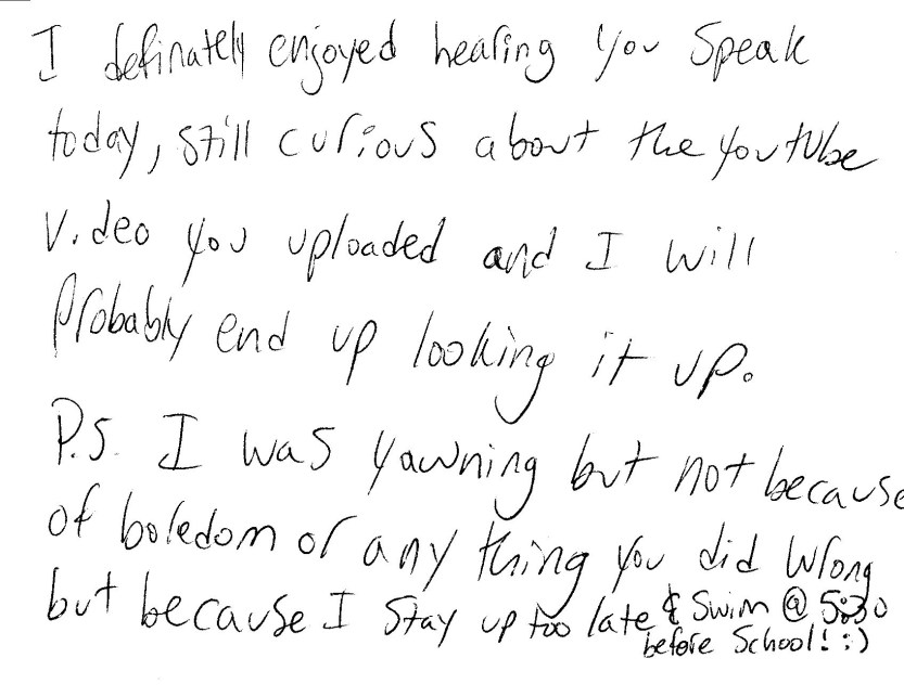 pic - Yawn-Boy Comment Card